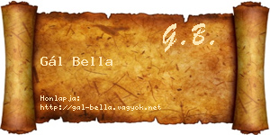 Gál Bella névjegykártya